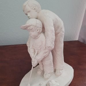 Vintage Austin Sculpture Father Son Golf
